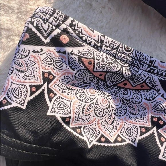 Swimsuits For All Avenger Halter Bikini Set Black White Lace Print - Picture 5 of 10